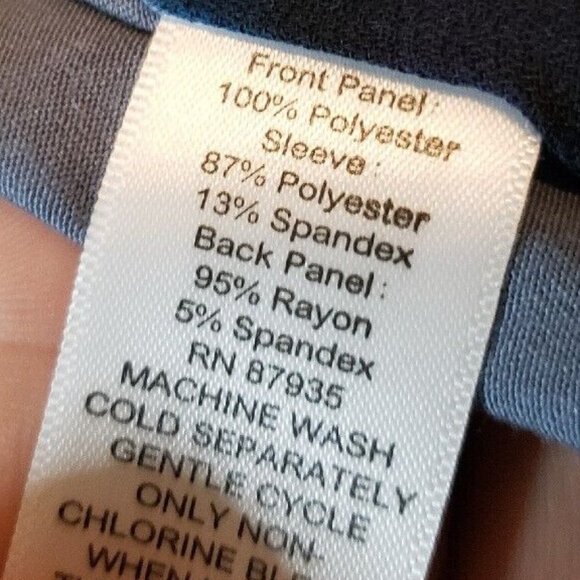 Lori Goldstein Logo Womens Plus Sz 1X Cardigan Waterfall Open Front Blue Gray - Picture 6 of 6